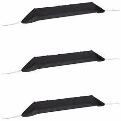 vidaXL Netting Tunnels Insect Protection Net Black Steel and Polyethylene - 3 pcs