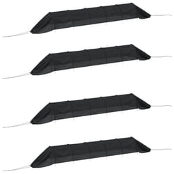 vidaXL Netting Tunnels Insect Protection Net Black Steel and Polyethylene - 4 pcs