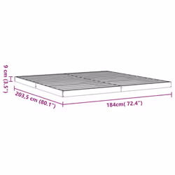 vidaXL Bed Frame Home Bed Base Wax Brown 180x200 cm Super King Solid Wood Pine - Additional view 9