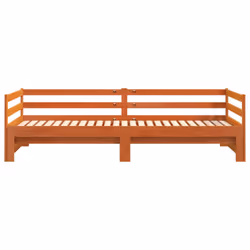 vidaXL Daybed with Trundle Sofa Bed Couch Wax Brown 90x200 cm Solid Wood Pine - Additional view 6