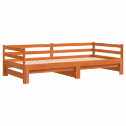 vidaXL Daybed with Trundle Sofa Bed Couch Wax Brown 90x190 cm Solid Wood Pine - Additional view 6