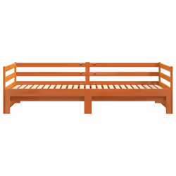 vidaXL Daybed with Trundle Sofa Bed Couch Wax Brown 80x200 cm Solid Wood Pine - Additional view 6