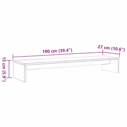 vidaXL Monitor Stand Computer Stand Display Stand Wax Brown Solid Wood Pine - Additional view 3