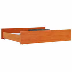 vidaXL Bed Drawers Bed Storage Unit Bed Box 2 pcs Wax Brown Solid Wood Pine