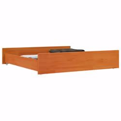 vidaXL Bed Drawers Bed Storage Unit Bed Box 2 pcs Wax Brown Solid Wood Pine