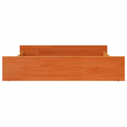 vidaXL Bed Drawers Bed Storage Unit Bed Box 2 pcs Wax Brown Solid Wood Pine - Additional view 4