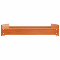 vidaXL Bed Drawers Bed Storage Unit Bed Box 2 pcs Wax Brown Solid Wood Pine - Additional view 5