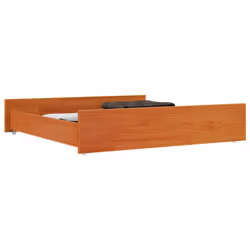 vidaXL Bed Drawers Bed Storage Unit Bed Box 2 pcs Wax Brown Solid Wood Pine