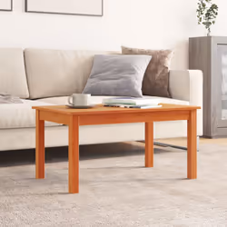 vidaXL Coffee Table Centre End Table Tea Side Table Wax Brown Solid Wood Pine