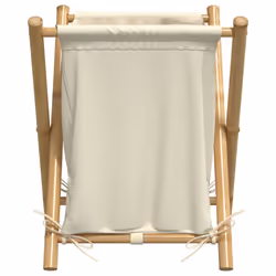 vidaXL Laundry Basket Wash Hamper Washing Basket Organiser Cream White Bamboo