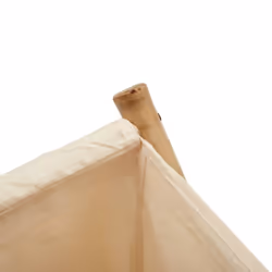 vidaXL Laundry Basket Wash Hamper Washing Basket Organiser Cream White Bamboo - Additional view 7