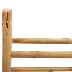 vidaXL Double Towel Ladder with 4 Rungs Towel Holder Blanket Towel Rack Bamboo - Additional view 7