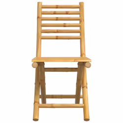 vidaXL Folding Garden Chairs Foldable Outdoor Chair Patio Dining Chair Bamboo - 2 pcs - Additional view 4