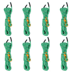 vidaXL Tent Guy Ropes with Spanners Reflective Tent Guide Rope 8 pcs 4 mm