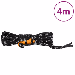 vidaXL Tent Guy Ropes with Spanners Reflective Tent Guide Rope 8 pcs 4 mm