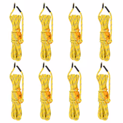 vidaXL Tent Guy Ropes with Spanners Reflective Tent Guide Rope 8 pcs 4 mm