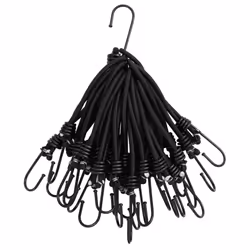 vidaXL Bungee Cord with Hooks Elastic Rope Bungee Strap Bungee Rope 25 pcs