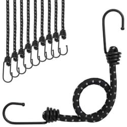vidaXL Bungee Cords with Reflective Strips and Hooks Bungee Straps 10 pcs