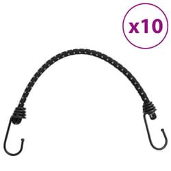 vidaXL Bungee Cords with Reflective Strips and Hooks Bungee Straps 10 pcs