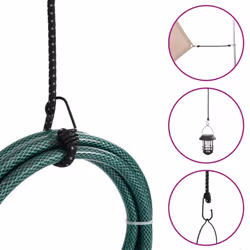 vidaXL Bungee Cords with Reflective Strips and Hooks Bungee Straps 25 pcs - Additional view 4