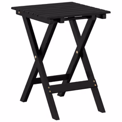 vidaXL Side Table Foldable Tea End Table Hall Sofa Table Solid Wood Poplar - black - Additional view 5