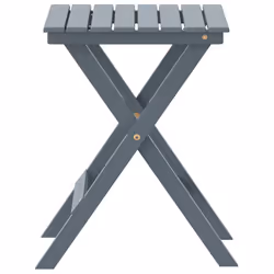 vidaXL Side Table Foldable Tea End Table Hall Sofa Table Solid Wood Poplar - grey - Additional view 4