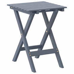 vidaXL Side Table Foldable Tea End Table Hall Sofa Table Solid Wood Poplar - grey - Additional view 5