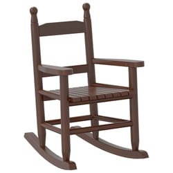 vidaXL Rocking Chairs for Children Outdoor Chair 2 pcs Black Solid Wood Poplar - brown, 1 pcs