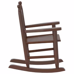 vidaXL Rocking Chairs for Children Outdoor Chair 2 pcs Black Solid Wood Poplar - brown, 1 pcs - Additional view 4