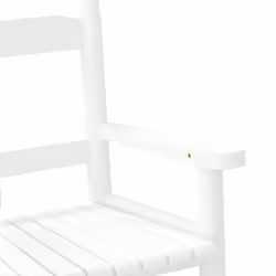 vidaXL Rocking Chairs for Children Outdoor Chair 2 pcs Black Solid Wood Poplar - white, 1 pcs - Additional view 6