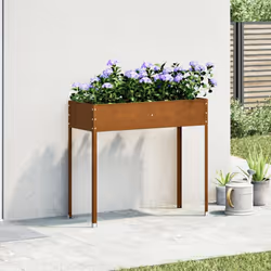 vidaXL Garden Planter Plant Pot Flower Pot Outdoor Planter Weathering Steel