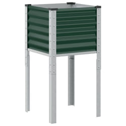 vidaXL Garden Planter Plant Pot Flower Pot Outdoor Planter Weathering Steel - green, 45 x 45 x 88 cm
