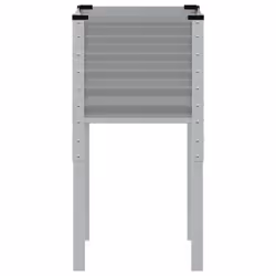 vidaXL Garden Planter Plant Pot Flower Pot Outdoor Planter Weathering Steel - grey, 45 x 45 x 88 cm - Additional view 4