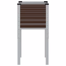 vidaXL Garden Planter Plant Pot Flower Pot Outdoor Planter Weathering Steel - brown, 45 x 45 x 88 cm - Additional view 4
