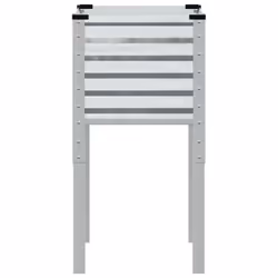 vidaXL Garden Planter Plant Pot Flower Pot Outdoor Planter Weathering Steel - silver, 45 x 45 x 88 cm - Additional view 4