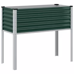 vidaXL Garden Planter Plant Pot Flower Pot Outdoor Planter Weathering Steel - green, 100 x 41 x 90 cm - Additional view 5