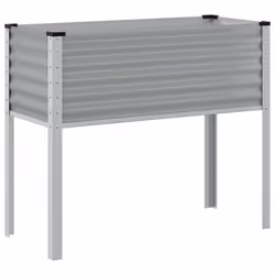 vidaXL Garden Planter Plant Pot Flower Pot Outdoor Planter Weathering Steel - grey, 100 x 41 x 90 cm - Additional view 5