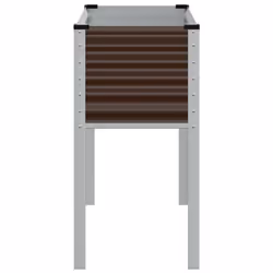 vidaXL Garden Planter Plant Pot Flower Pot Outdoor Planter Weathering Steel - brown, 100 x 41 x 90 cm - Additional view 4
