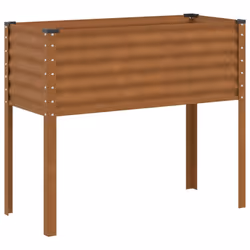 vidaXL Garden Planter Plant Pot Flower Pot Outdoor Planter Weathering Steel - dark brown, 100 x 41 x 90 cm - Additional view 5