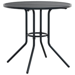 vidaXL Patio Table Garden Outdoor Table Round Anthracite Powder-coated Steel - 80 x 72.5 cm