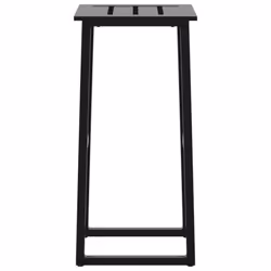 vidaXL Bar Stools Bistro Chair Pub Counter Chair Black Powder-coated Steel - 2 pcs - Additional view 5