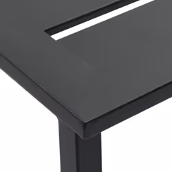 vidaXL Bar Stools Bistro Chair Pub Counter Chair Black Powder-coated Steel - 2 pcs - Additional view 7