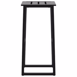 vidaXL Bar Stools Bistro Chair Pub Counter Chair Black Powder-coated Steel - 4 pcs - Additional view 5