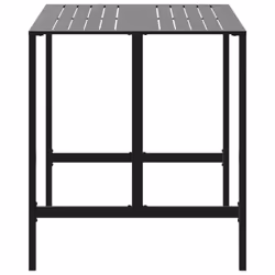 vidaXL Bar Table Outdoor Pub Table Bistro Table Black Powder-coated Steel - 100 x 100 x 110 cm - Additional view 4