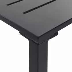 vidaXL Bar Table Outdoor Pub Table Bistro Table Black Powder-coated Steel - 100 x 100 x 110 cm - Additional view 6