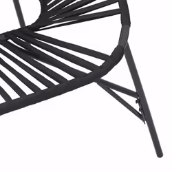 vidaXL Garden Egg Chair Black and Light Grey Poly Rattan egg chair garden seat - black - Additional view 6