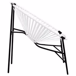 vidaXL Garden Egg Chair Black and Light Grey Poly Rattan egg chair garden seat - black and white - Additional view 4