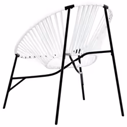 vidaXL Garden Egg Chair Black and Light Grey Poly Rattan egg chair garden seat - black and white - Additional view 5