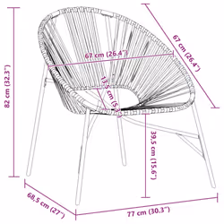 vidaXL Garden Egg Chair Black and Light Grey Poly Rattan egg chair garden seat - black and white - Additional view 7