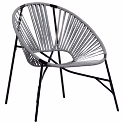 vidaXL Garden Egg Chair Black and Light Grey Poly Rattan egg chair garden seat - black and light grey